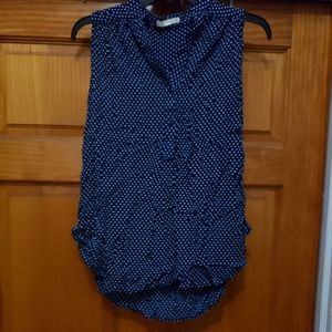 Fun2Fun Mackenzie Split Neck Sleeveless Top